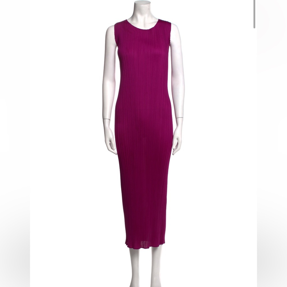 Issey Miyake Pleats Please hot pink purple fuchsia orchid dress